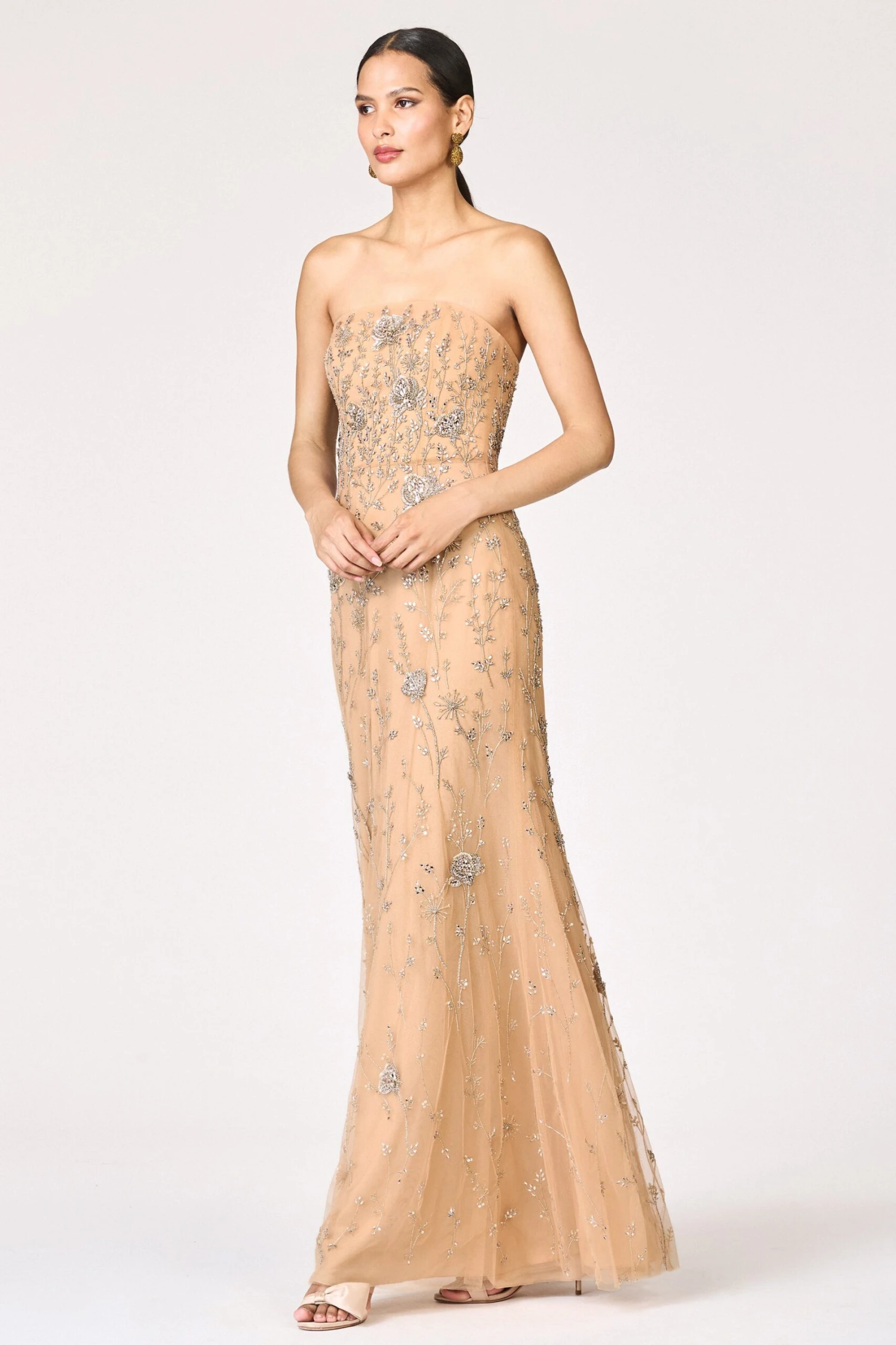 EMBELLISHED VIENNA GOWN - FAWN 5 EMBELLISHED VIENNA GOWN - FAWN - Image 5