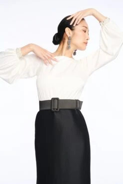 ASTOR GOWN - IVORY/BLACK -SACHIN & BABI Clothes AstorDetail