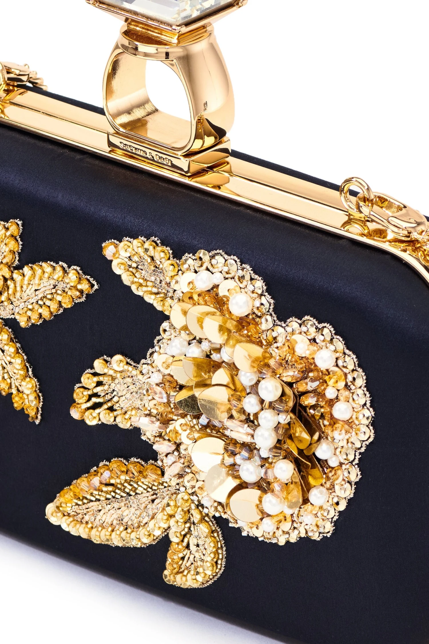 Embellished On The Rocks Clutch - Black 2 Embellished On The Rocks Clutch - Black - Image 2