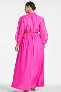Beatrix Gown - Fuchsia 17 Beatrix Gown - Fuchsia -SACHIN & BABI Clothes BEATRIXGOWN FUCHSIA BACK