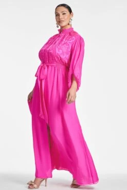 Beatrix Gown - Fuchsia 16 Beatrix Gown - Fuchsia -SACHIN & BABI Clothes BEATRIXGOWN FUCHSIA SIDE