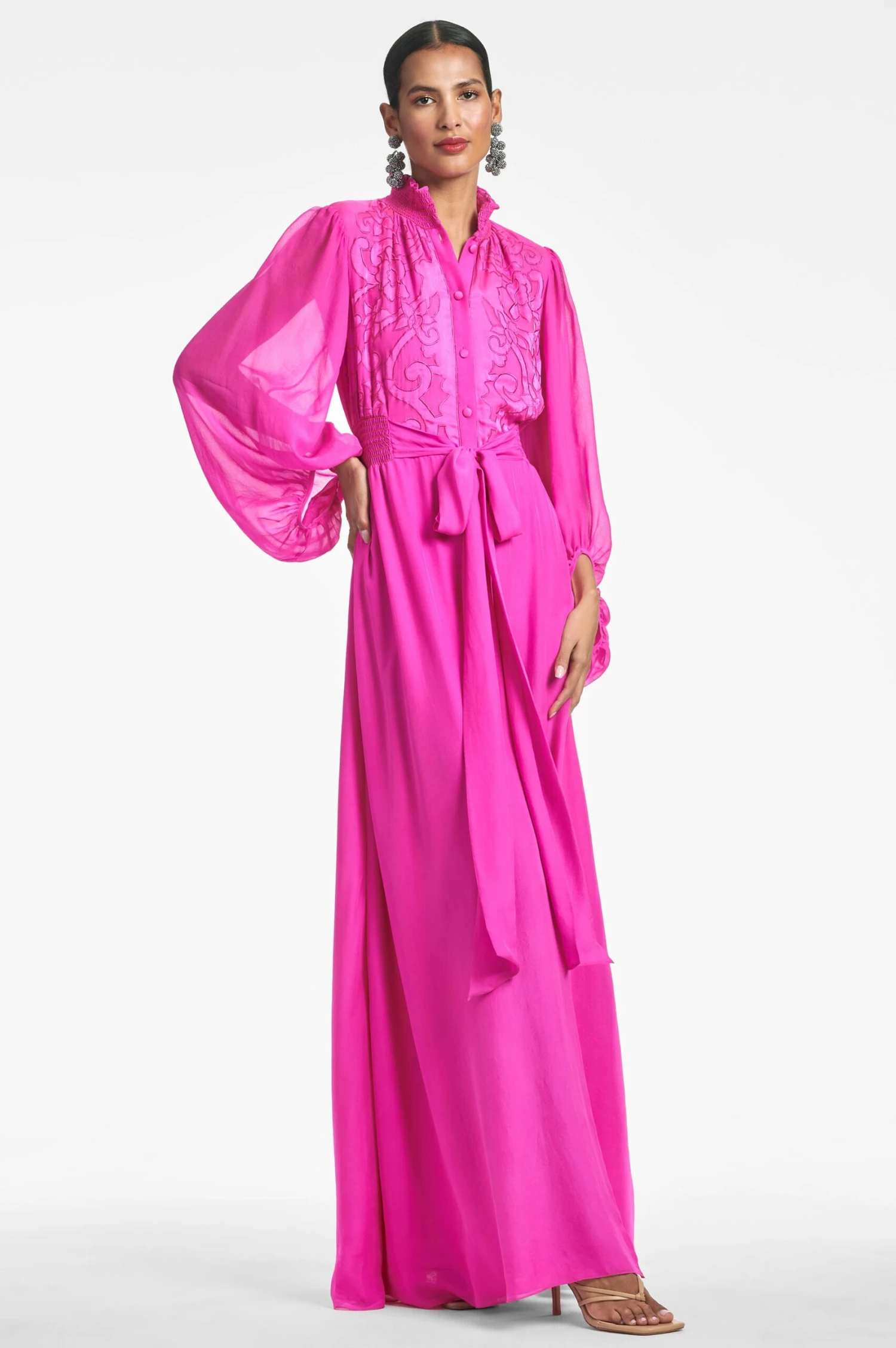 Beatrix Gown - Fuchsia 3 Beatrix Gown - Fuchsia - Image 3