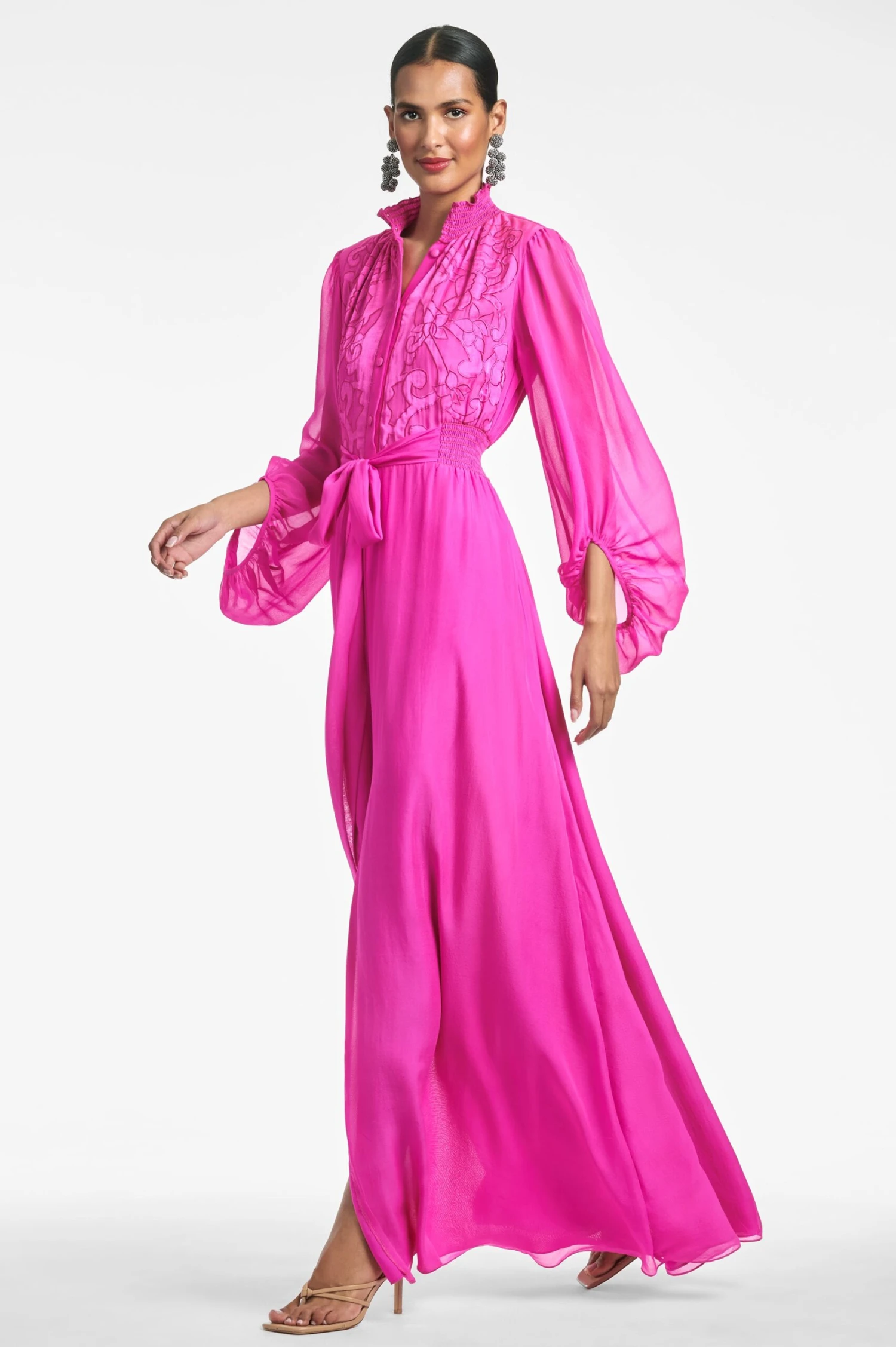 Beatrix Gown - Fuchsia 2 Beatrix Gown - Fuchsia - Image 2