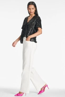 Bette Top - Black -SACHIN & BABI Clothes BETTETOP BLACK SIDE