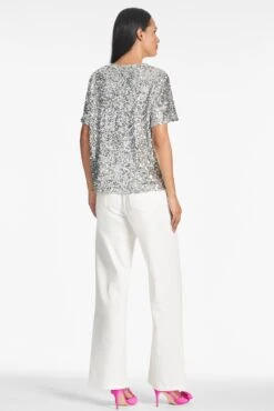 Bette Top - Silver -SACHIN & BABI Clothes BETTETOP SILVER BACK