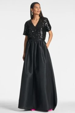 Sydney Skirt - Black -SACHIN & BABI Clothes BETTETOP SYDNEYSKIRT BLACK FRONT