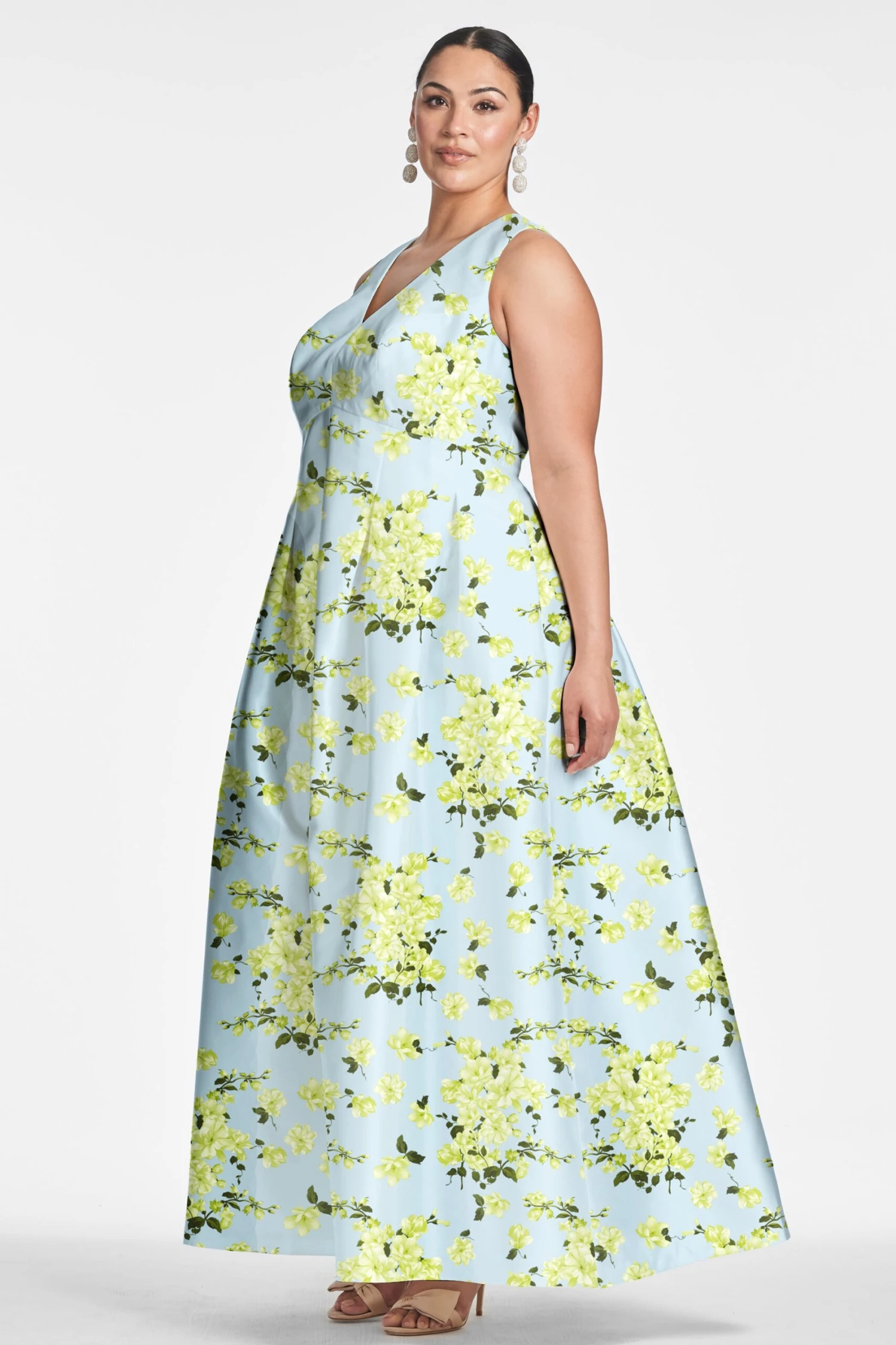 Brooke Gown - Sky Citrine Floral 6 Brooke Gown - Sky Citrine Floral - Image 6