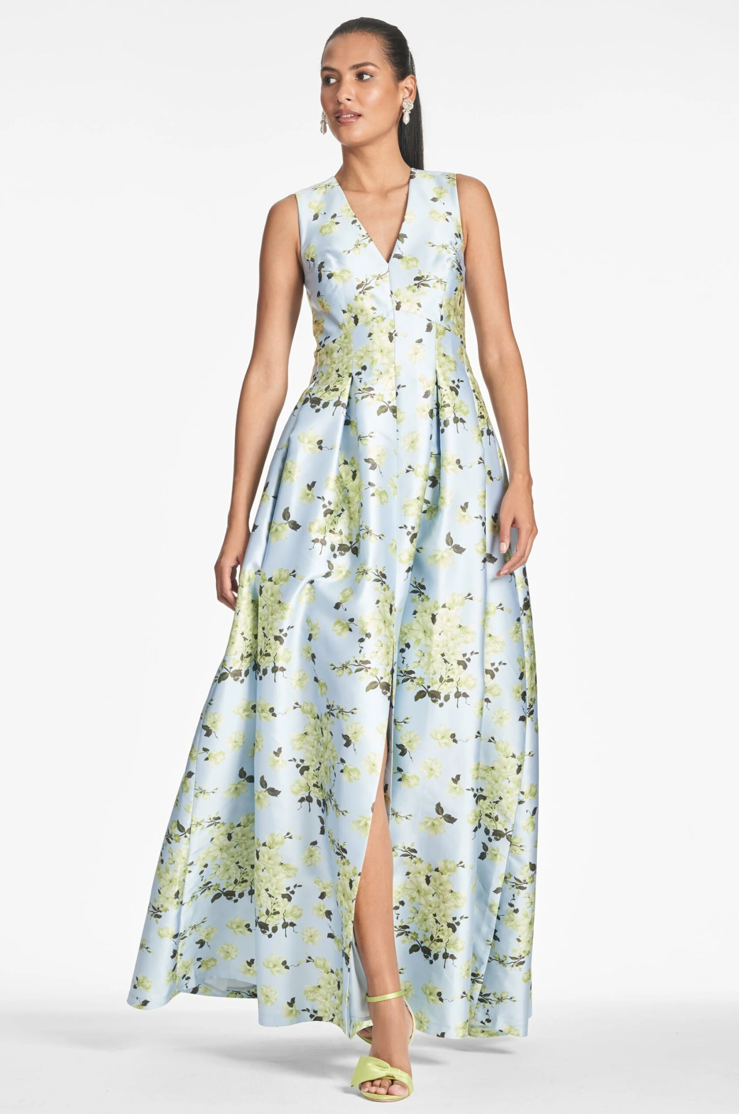Brooke Gown - Sky Citrine Floral 3 Brooke Gown - Sky Citrine Floral - Image 3