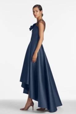 Blakely Gown - Navy 6 Blakely Gown - Navy -SACHIN & BABI Clothes BlakelyGown Navy Side