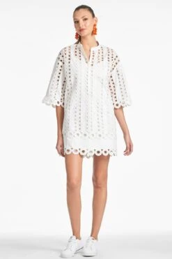 Capri Dress - White -SACHIN & BABI Clothes CAPRIDRESS WHITE FRONT2