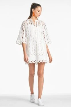 Capri Dress - White -SACHIN & BABI Clothes CAPRIDRESS WHITE FRONT3