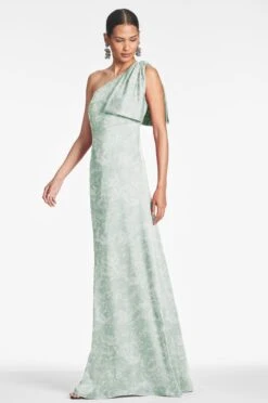 Chelsea Gown - Sage Painted Floral