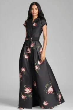 Marta Gown - Noir Blossom 5 Marta Gown - Noir Blossom -SACHIN & BABI Clothes E COM 421
