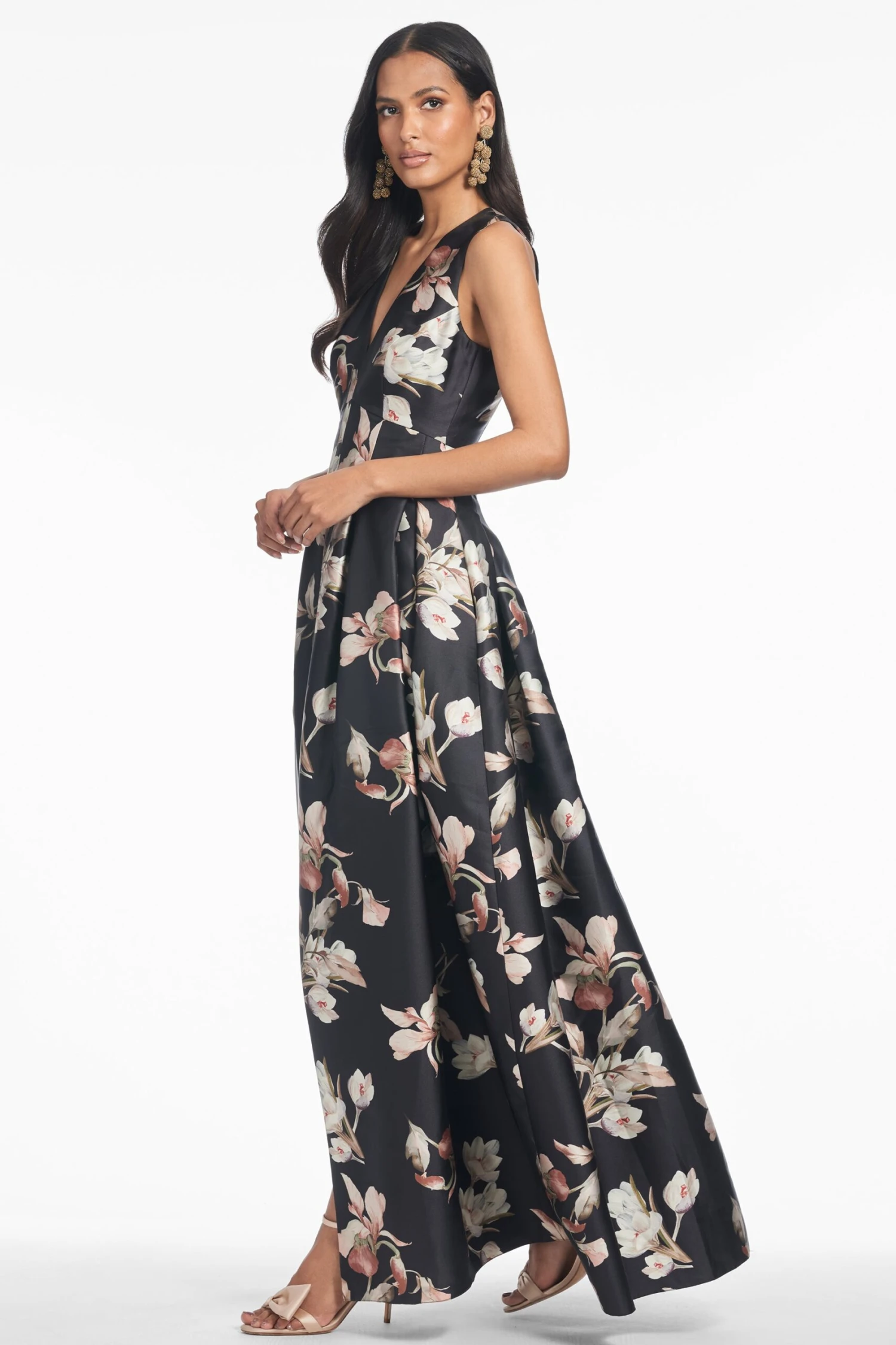 Brooke Gown - Black Venetia Petal 1 Brooke Gown - Black Venetia Petal