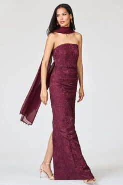 EMBELLISHED EMMY SCARF - BORDEAUX -SACHIN & BABI Clothes F252G28 602 7