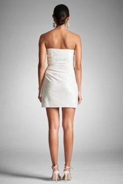 Fete Dress - Ivory Sequins 7 Fete Dress - Ivory Sequins -SACHIN & BABI Clothes FETEDRESS IVORY BACK