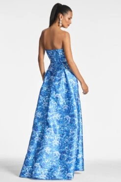 Giovanna Gown - Mediterranean Blooms -SACHIN & BABI Clothes GIOVANNAGOWN MEDITERRANEANBLOOM BACK