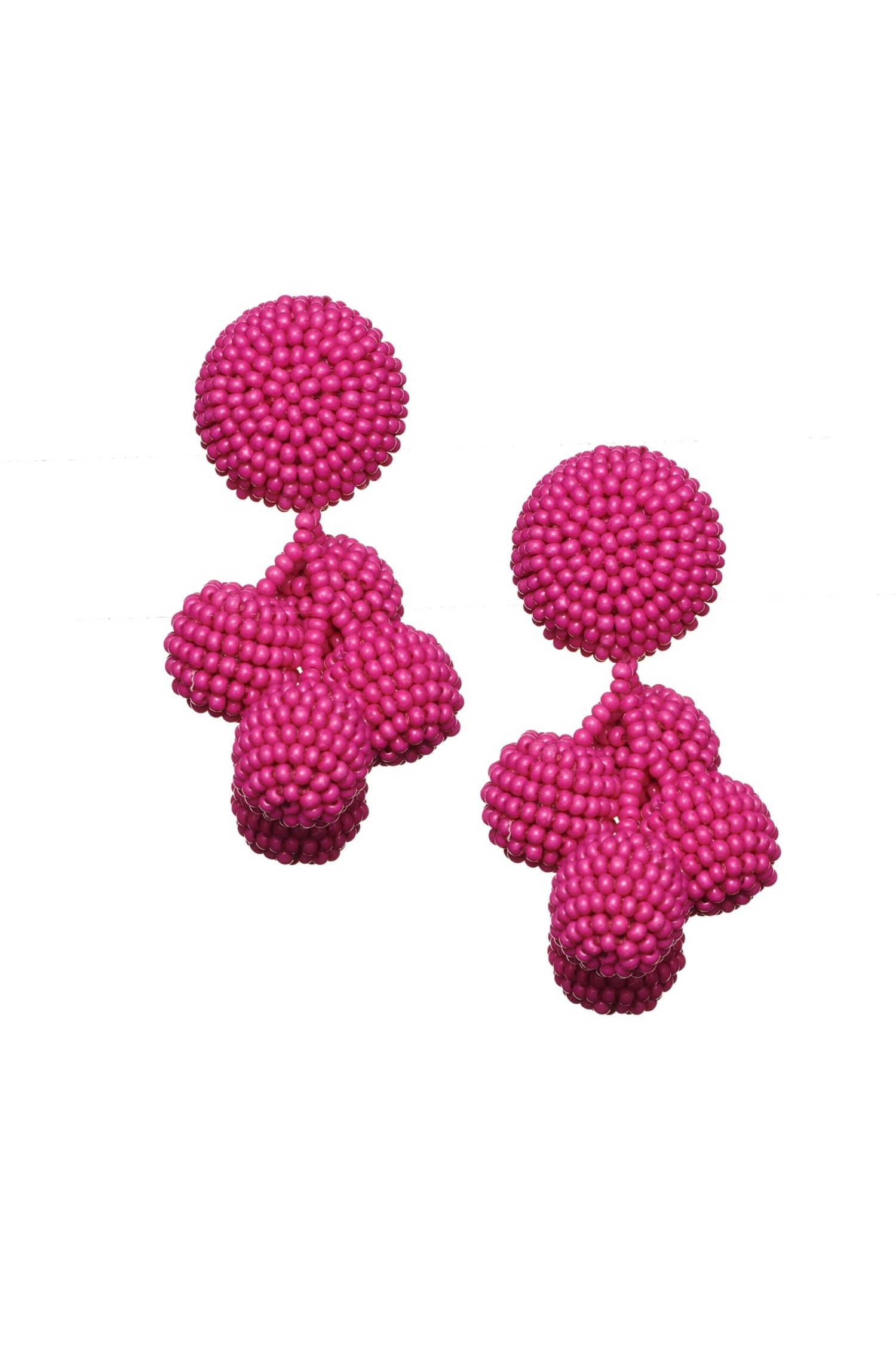 MINI COCONUTS EARRINGS - FUCHSIA 2 MINI COCONUTS EARRINGS - FUCHSIA - Image 2