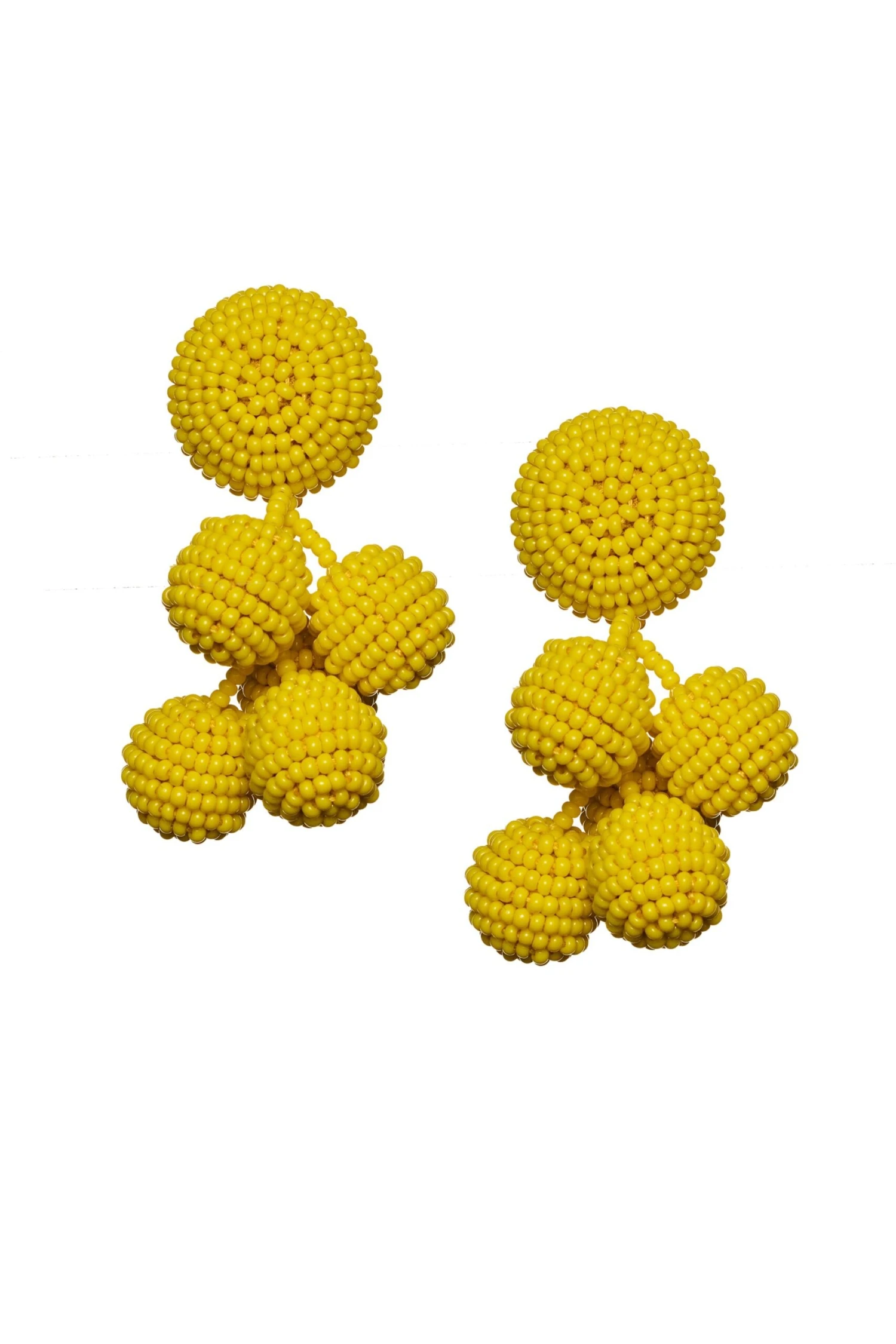 MINI COCONUTS EARRINGS - GOLDEN ROD 2 MINI COCONUTS EARRINGS - GOLDEN ROD - Image 2