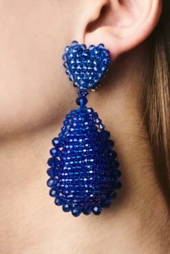 ADELINE EARRINGS - AQUA/MARINE