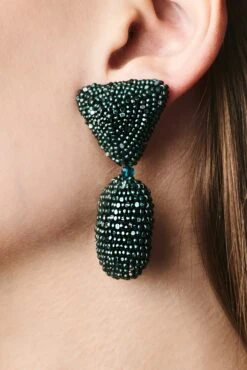 CHRYSTIE EARRINGS - ANTIQUE GREEN