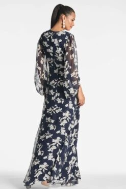 Jenny Gown - Navy Venetia Petal 10 Jenny Gown - Navy Venetia Petal -SACHIN & BABI Clothes JENNYGOWN NAVYVENETIAPETAL BACK b36f94ef 0b9c 4ebd a3c4 cd8a8ba7be32