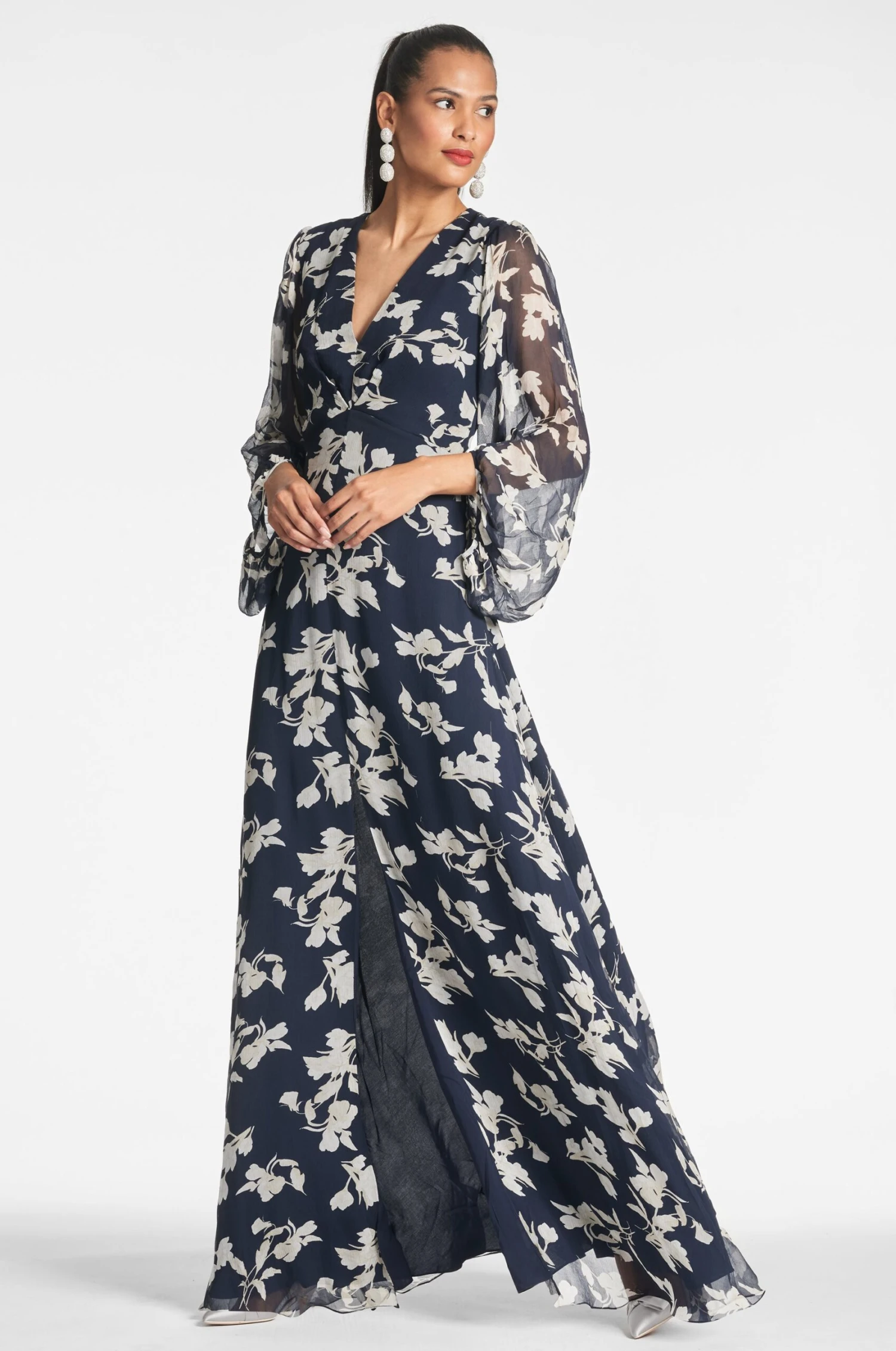 Jenny Gown - Navy Venetia Petal 1 Jenny Gown - Navy Venetia Petal