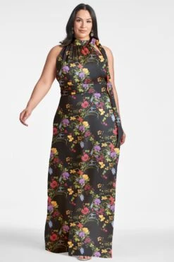 Kayla Gown - Noir Wildflower -SACHIN & BABI Clothes KAYLAGOWN NOIRWILDFLOWER FRONT11 29f746ee 82c1 4e2d 99cf 99f47881d7b1