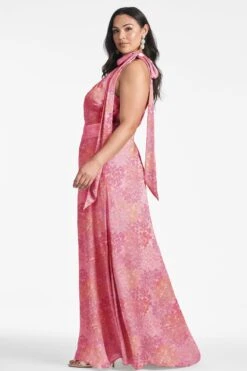 Kayla Gown - Pastel Sunset Hydrangea -SACHIN & BABI Clothes KAYLAGOWN SUNSETHYDRANGEA SIDE6 ea358dbb 2004 4ceb b027 fd7f17da851a