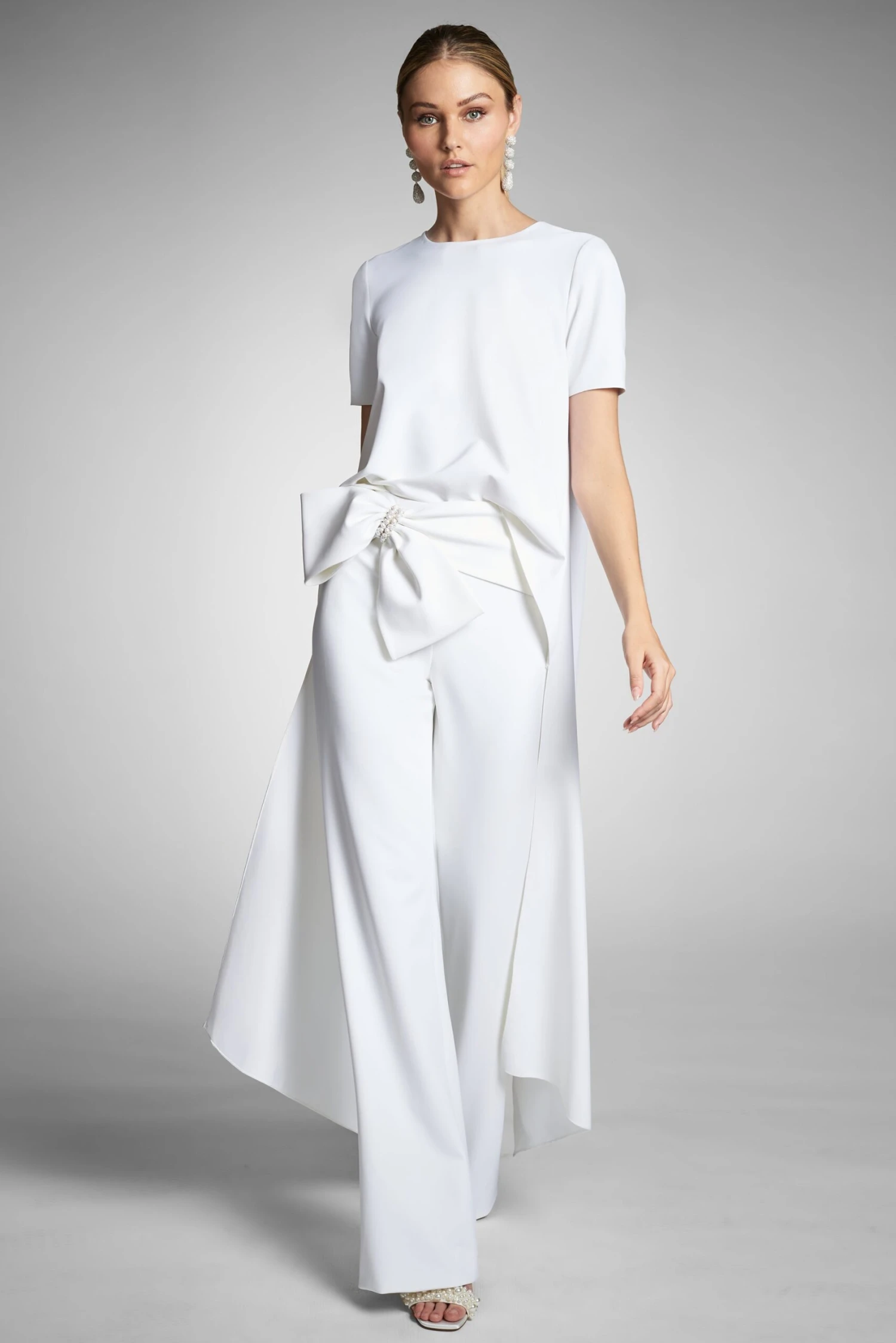 Embellished Whitley Pant - Ivory 1 Embellished Whitley Pant - Ivory