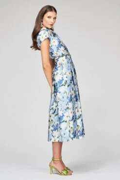 MARTINE DRESS - SKY BLUE STAR LILLIES
