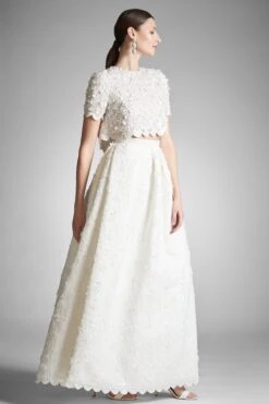 Pyaar Skirt - Ivory -SACHIN & BABI Clothes NAYATOP PYAARSKIRT IVORY SIDE