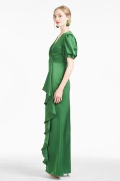 Mila Gown - Emerald 6 Mila Gown - Emerald -SACHIN & BABI Clothes R221G10 310 MILAGOWN EMERALD SIDE