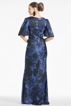 Mae Gown - Deep Ocean Bouquet 7 Mae Gown - Deep Ocean Bouquet -SACHIN & BABI Clothes R251G25 405 4