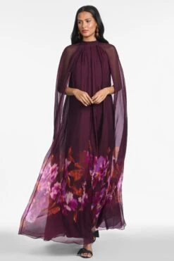 Tiana Gown - Mixed Berry Ikat Border -SACHIN & BABI Clothes R252G03 604 2