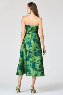 SHAY DRESS - EMPRESS GREEN ROSES -SACHIN & BABI Clothes R261D05 353 4