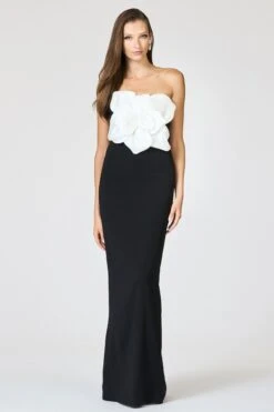 MARIST GOWN - IVORY BLACK -SACHIN & BABI Clothes R261G12 001 3