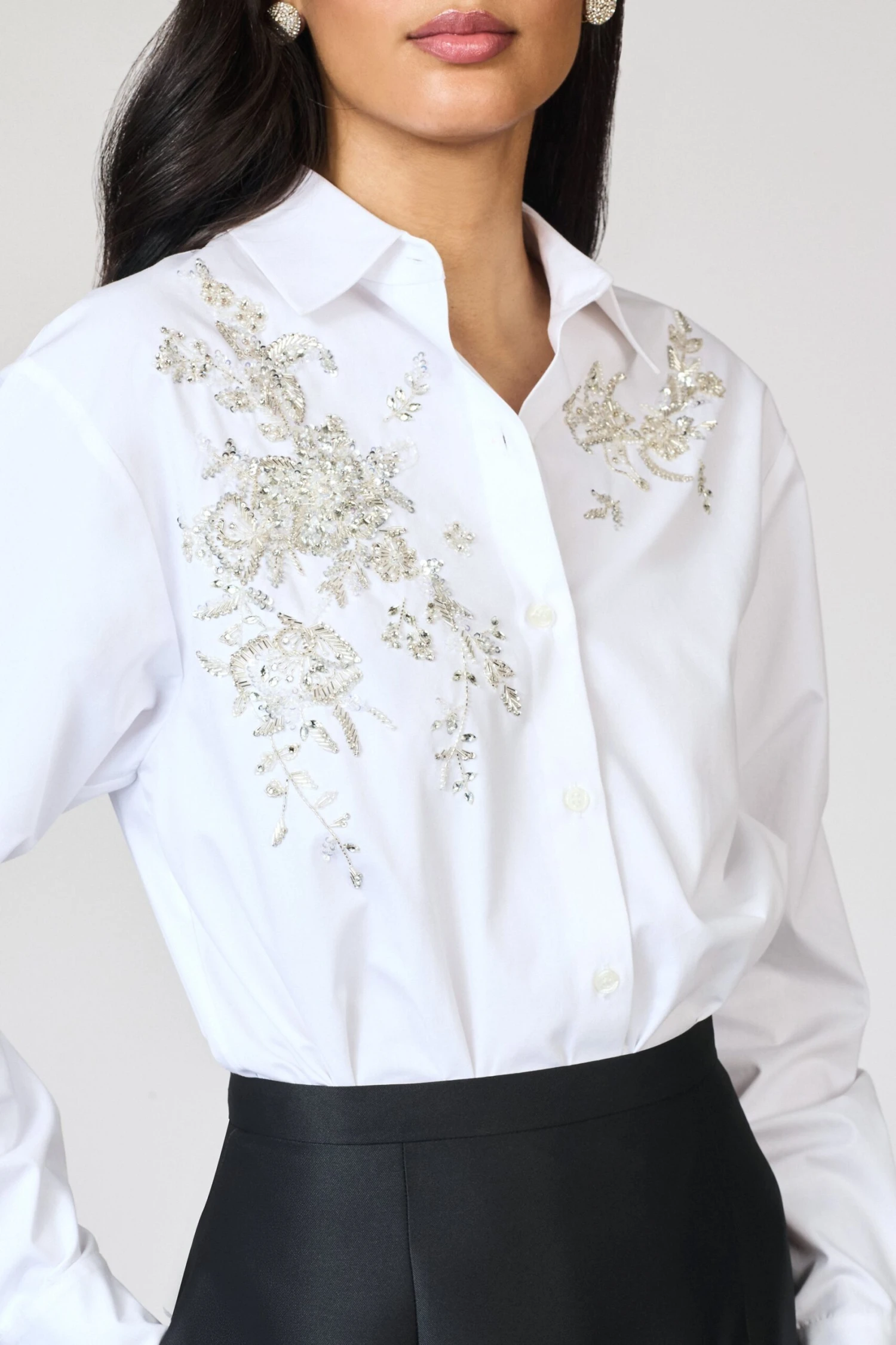 EMBELLISHED TATIA TOP - WHITE 4 EMBELLISHED TATIA TOP - WHITE - Image 4