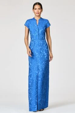 CLOQUE LYNN GOWN - MOONBEAM -SACHIN & BABI Clothes R262G13 498 2