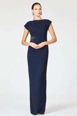 EMBELLISHED KELLY GOWN - MIDNIGHT -SACHIN & BABI Clothes R262G23 410 3