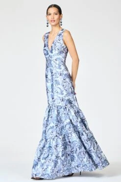 RORI GOWN - FROZEN FLORA 11 RORI GOWN - FROZEN FLORA -SACHIN & BABI Clothes R262G25 462 6