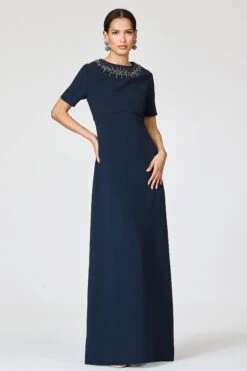 EMBELLISHED FRANCA GOWN - MIDNIGHT -SACHIN & BABI Clothes R262G28 410 7
