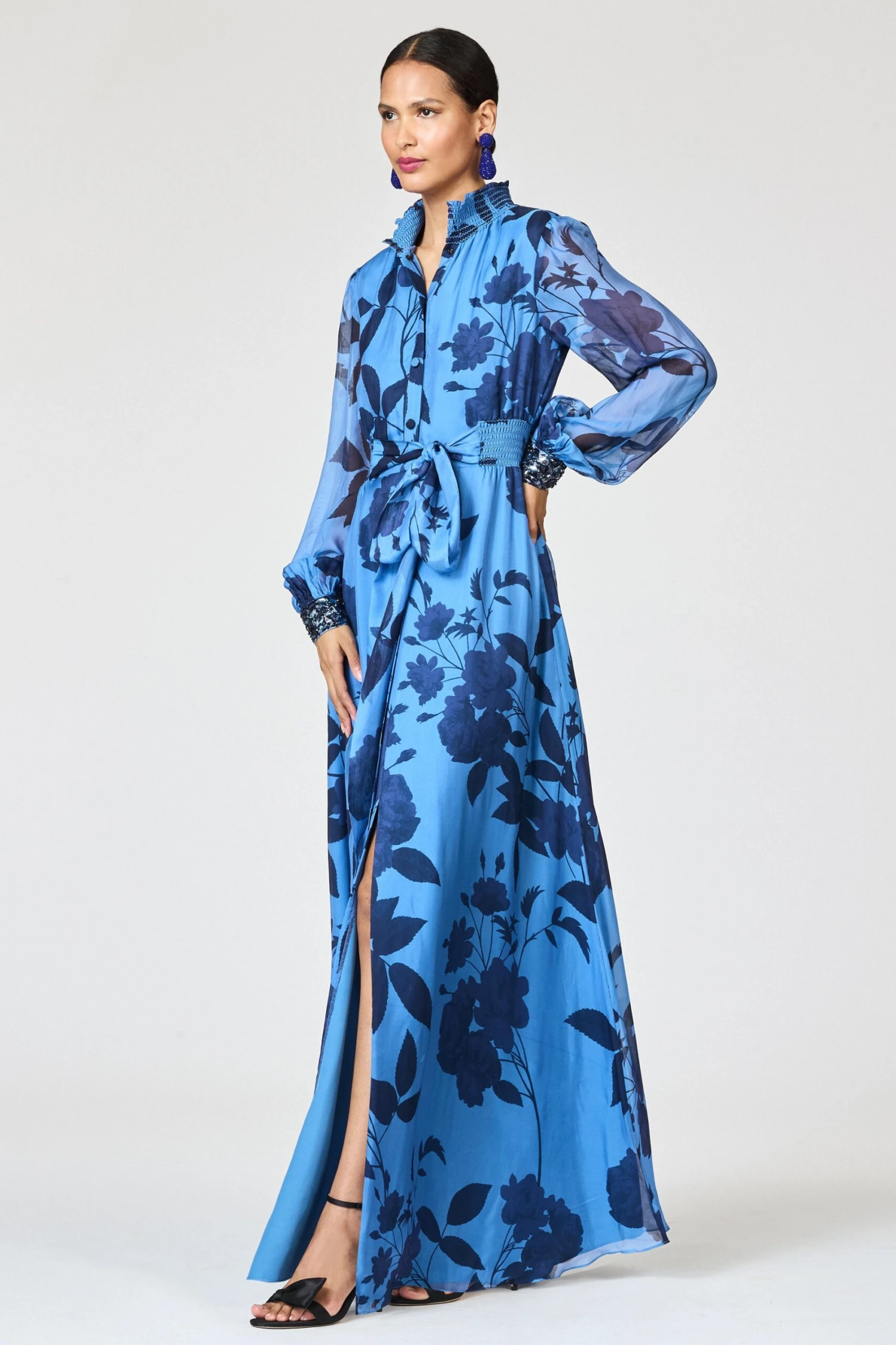 EMBROIDERED CASSANDRA GOWN - CELESTIAL BLOOMS 2 EMBROIDERED CASSANDRA GOWN - CELESTIAL BLOOMS - Image 2