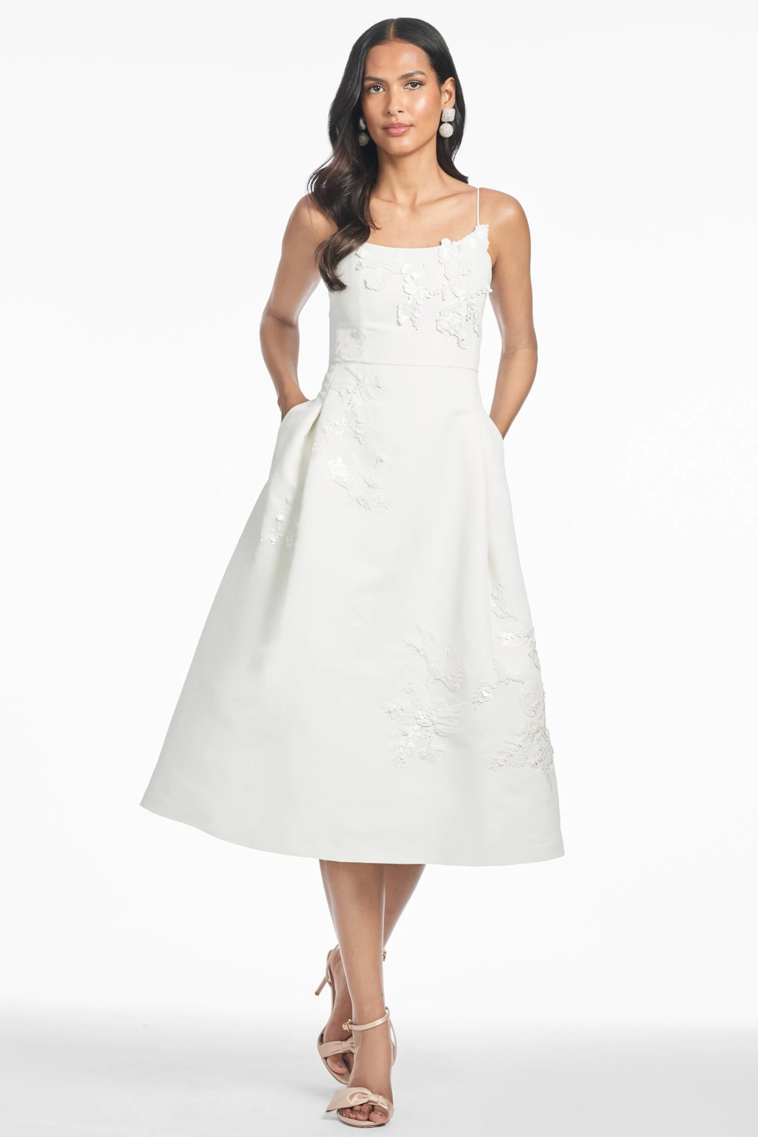 EMBELLISHED AUDRA DRESS - IVORY 5 EMBELLISHED AUDRA DRESS - IVORY - Image 5