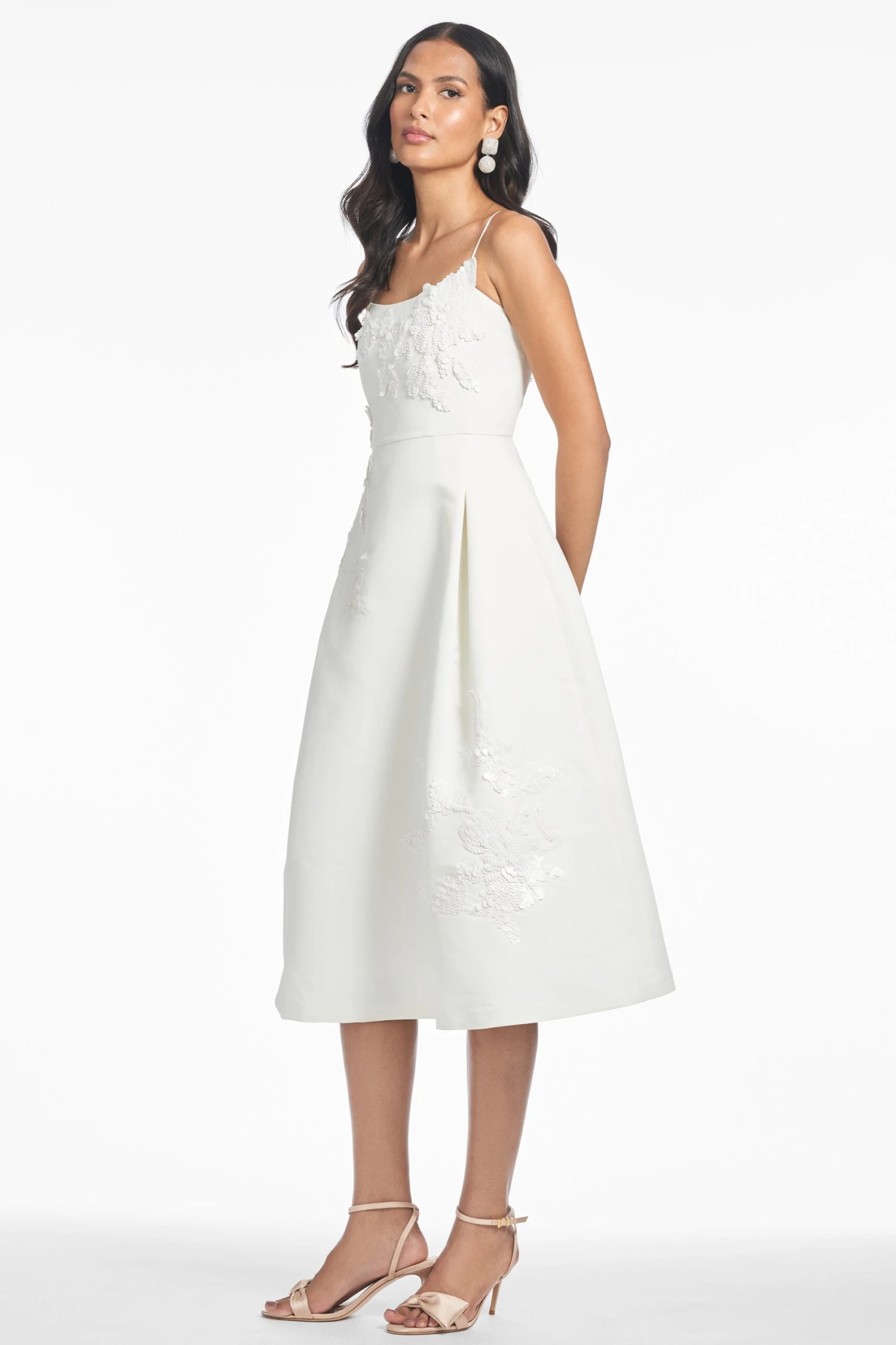 EMBELLISHED AUDRA DRESS - IVORY 4 EMBELLISHED AUDRA DRESS - IVORY - Image 4