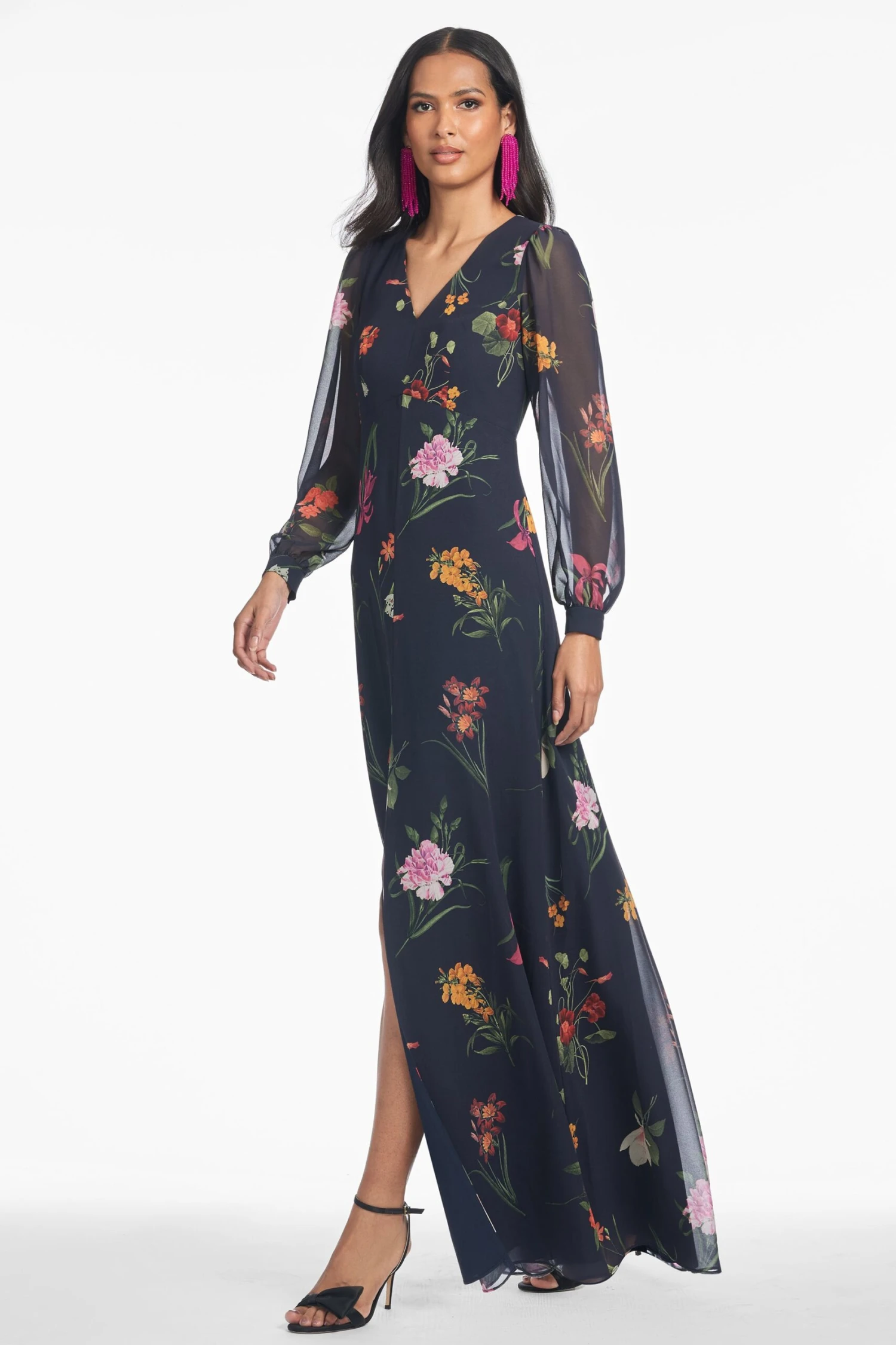 PENNY MAXI DRESS - DARK MIDNIGHT BOUQUET 1 PENNY MAXI DRESS - DARK MIDNIGHT BOUQUET