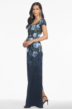 EMBELLISHED GRACE GOWN - NIGHT SKY PRIMA GARDEN 10 EMBELLISHED GRACE GOWN - NIGHT SKY PRIMA GARDEN -SACHIN & BABI Clothes S251G07 412 4