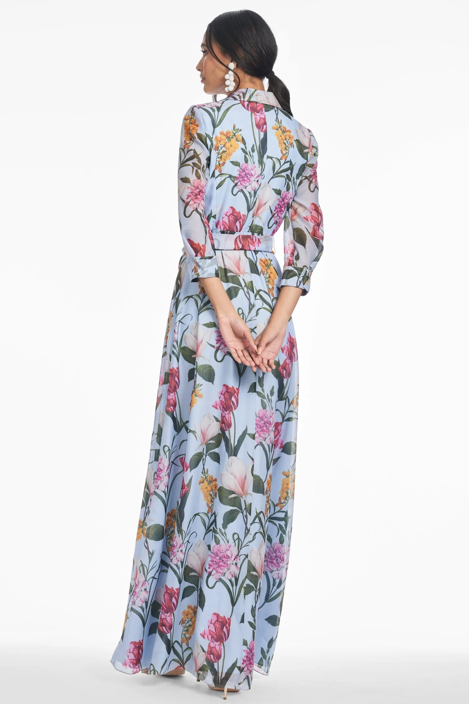 ADDISON GOWN - GLACIAL BLUE BLOSSOMS 5 ADDISON GOWN - GLACIAL BLUE BLOSSOMS - Image 5