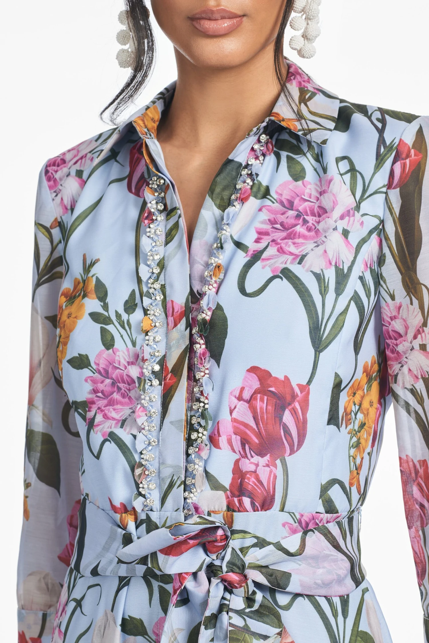 ADDISON GOWN - GLACIAL BLUE BLOSSOMS 2 ADDISON GOWN - GLACIAL BLUE BLOSSOMS - Image 2