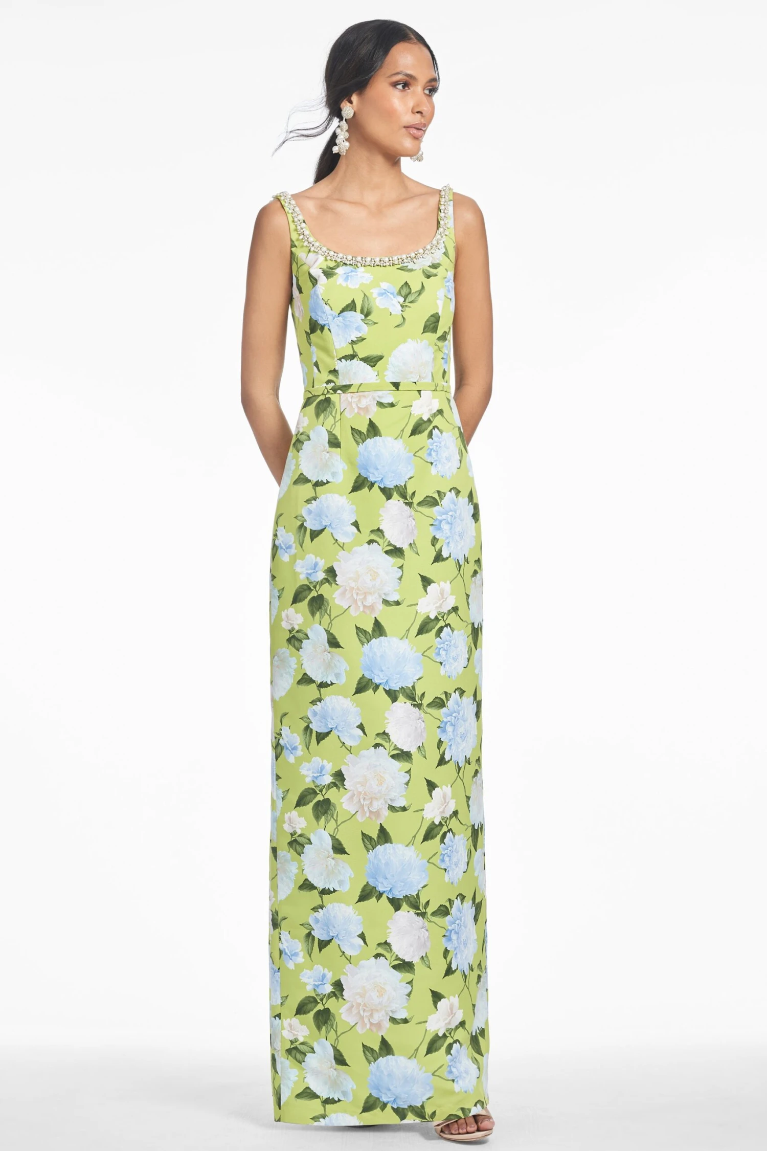 LANA GOWN - CITRINE PEONIES 1 LANA GOWN - CITRINE PEONIES